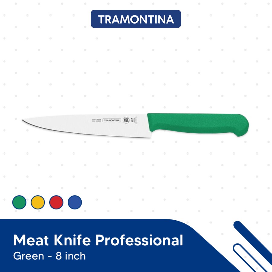 Pisau Tramontina 8 Inch Meat Knife Professional Green